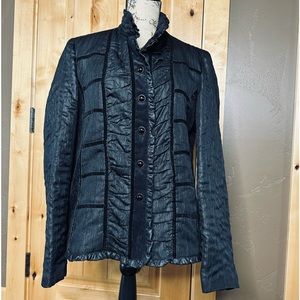 Victorian Velvet-Silk Blazer/Jacket Women's Size 12  by Come Fly With Me I.C.Y.